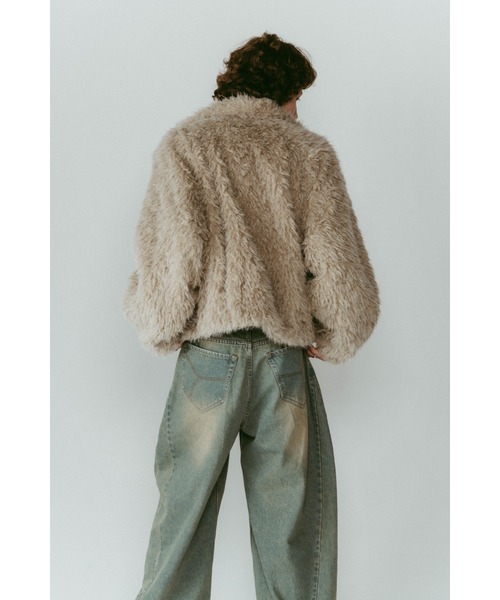 Knuth Marf(クヌースマーフ)の「shaggy stand collar coat(その他アウター・レディース・アイボリー/グレー・FREE)」の19枚目の写真