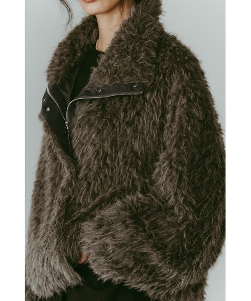 ジャケット・アウター Knuth Marf shaggy stand collar coativory shaggy stand collar coat/ivory | KNUTH MARF