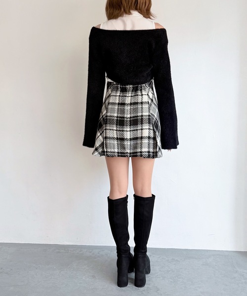 NOMAE（ノーマエ）の「ロービングチェックタックミニスカート（スカート・レディース・グレー系その他/ブラウン系その他・FREE）」の9枚目の写真