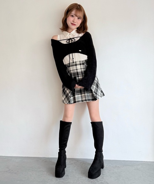 ロービングチェックタックミニスカート（スカート）｜NOMAE（ノーマエ