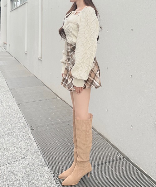 NOMAE（ノーマエ）の「ロービングチェックタックミニスカート（スカート・レディース・グレー系その他/ブラウン系その他・FREE）」の19枚目の写真