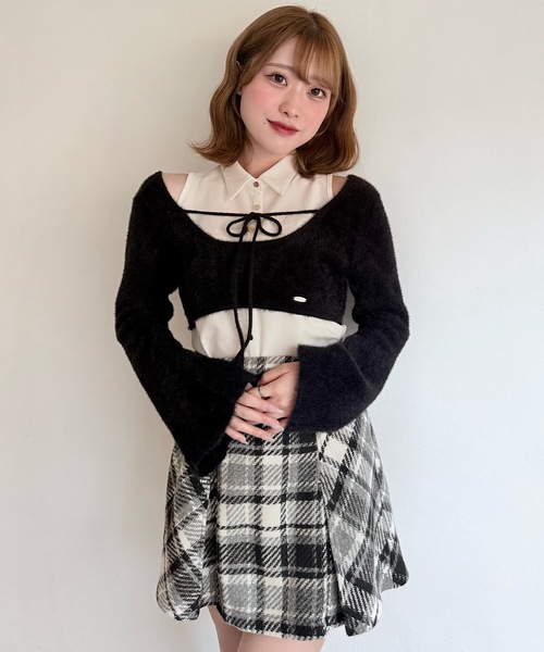 NOMAE（ノーマエ）の「ロービングチェックタックミニスカート（スカート・レディース・グレー系その他/ブラウン系その他・FREE）」の11枚目の写真