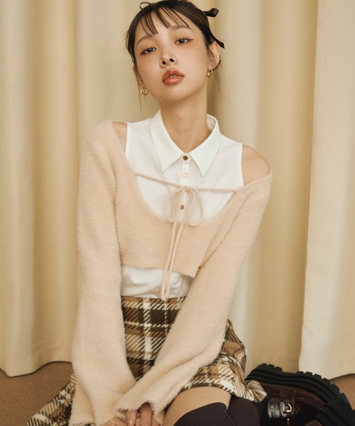 NOMAE（ノーマエ）の「ロービングチェックタックミニスカート（スカート・レディース・グレー系その他/ブラウン系その他・FREE）」の22枚目の写真