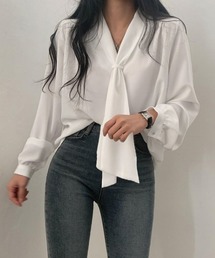 ボウタイブラウス オフィスカジュアル秋服