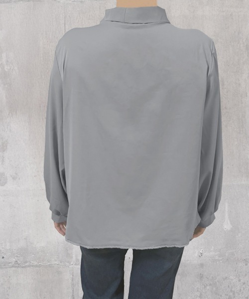 Miniministore(ミニミニストア)の「ボウタイブラウス オフィスカジュアル秋服(シャツ/ブラウス・レディース・グレー/ピンク/ホワイト・FREE)」の7枚目の写真