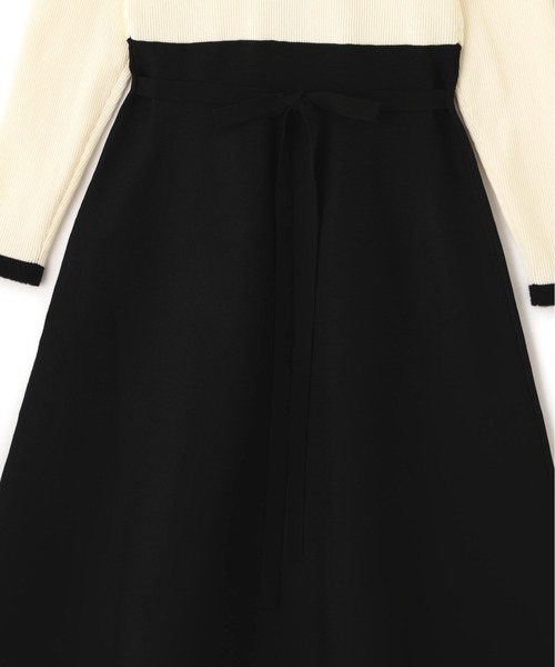 ◇モールヤーントリミングニットワンピース（ワンピース）｜JILL by