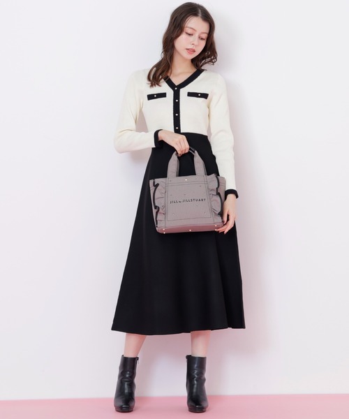 ◇モールヤーントリミングニットワンピース（ワンピース）｜JILL by