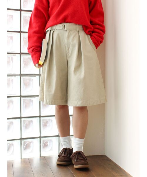 Ungrid（アングリッド）の「ワイドシルエットチノハーフパンツ（チノパンツ・レディース・チャコールグレー/ベージュ・FREE）」の11枚目の写真