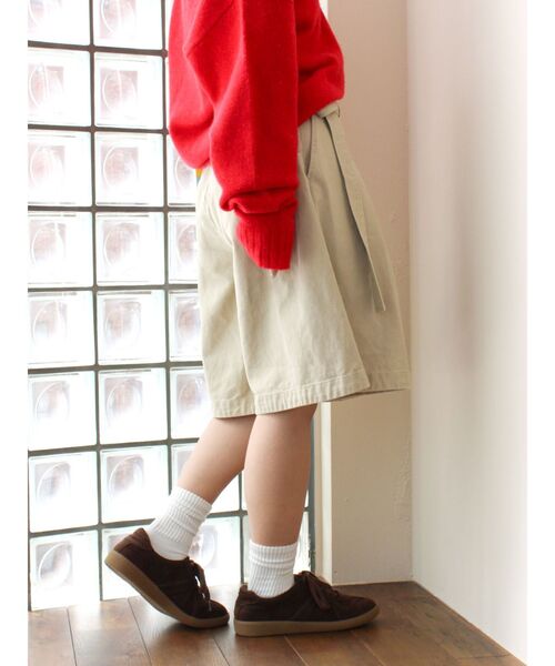 Ungrid（アングリッド）の「ワイドシルエットチノハーフパンツ（チノパンツ・レディース・チャコールグレー/ベージュ・FREE）」の12枚目の写真