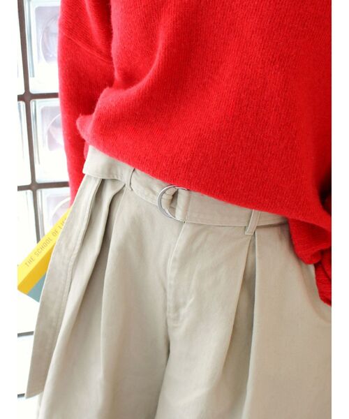 Ungrid（アングリッド）の「ワイドシルエットチノハーフパンツ（チノパンツ・レディース・チャコールグレー/ベージュ・FREE）」の14枚目の写真