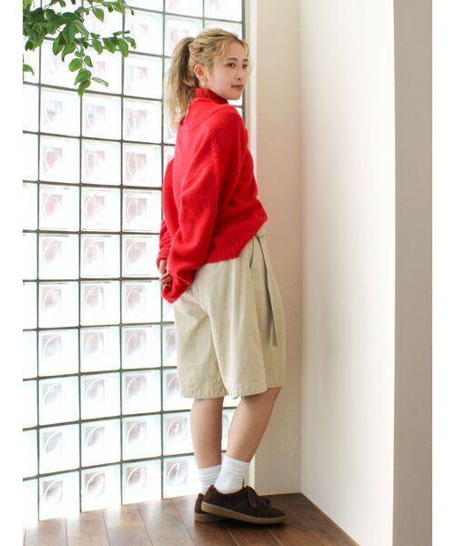 Ungrid（アングリッド）の「ワイドシルエットチノハーフパンツ（チノパンツ・レディース・チャコールグレー/ベージュ・FREE）」の16枚目の写真