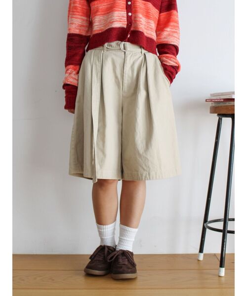 Ungrid（アングリッド）の「ワイドシルエットチノハーフパンツ（チノパンツ・レディース・チャコールグレー/ベージュ・FREE）」の21枚目の写真