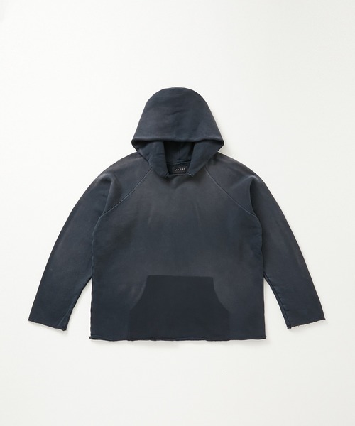 LES TIEN(レスティエン)の「LES TIEN RAW RAGLAN HOODIE SWEATER (CF-1135-PS)(パーカー・メンズ・ブラック系その他・MEDIUM/LARGE/X-LARGE)」の1枚目の写真