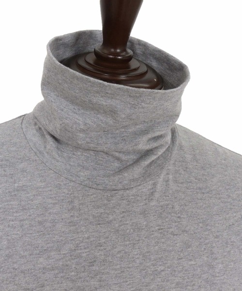 CAMBIO(カンビオ)の「mlt5431-サイドスリットタートルネックカットソー(CAM-6568)(Tシャツ/カットソー・メンズ・ブラック/オフホワイト/杢グレー・M/L)」の8枚目の写真