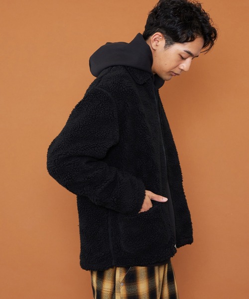 Lee(リー)の「Lee/リー ボアジップアップジャケット【ユニセックス】(その他アウター・メンズ・ブラック/ベージュ・SMALL/MEDIUM/LARGE/X-LARGE)」の19枚目の写真