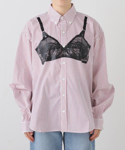 PULP/417EDIFICE（パルプフォーワンセブンエディフィス）の「VAQUERA / バケラ WOMEN TROMPE L'OEIL BUTTON DOWN（シャツ/ブラウス・レディース・ホワイト・SMALL/X-SMALL）」の8枚目の写真