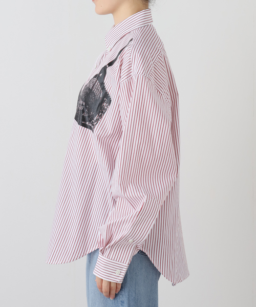 PULP/417EDIFICE（パルプフォーワンセブンエディフィス）の「VAQUERA / バケラ WOMEN TROMPE L'OEIL BUTTON DOWN（シャツ/ブラウス・レディース・ホワイト・SMALL/X-SMALL）」の9枚目の写真