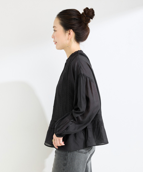 FANAKA / ファナカ リバーレースペプラムブラウス WEB限定】手洗い可 / FANAKA / ファナカ リバーレースペプラムブラウス