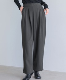 ストレッチジョーゼットタックパンツ