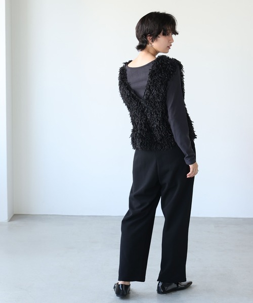 itto...(イット)の「ストレッチジョーゼットタックパンツ(スラックス・レディース・チャコール/モカ/ブラック・M/L)」の18枚目の写真