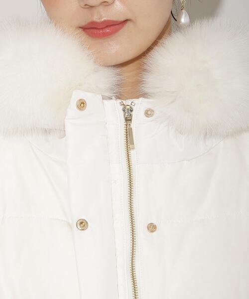 WILLSELECTION（ウィルセレクション）の「フードファーペプラムショートダウン（ダウンジャケット/コート・レディース・ブラック/オフホワイト/ベージュ/ボルドー・FREE）」の7枚目の写真