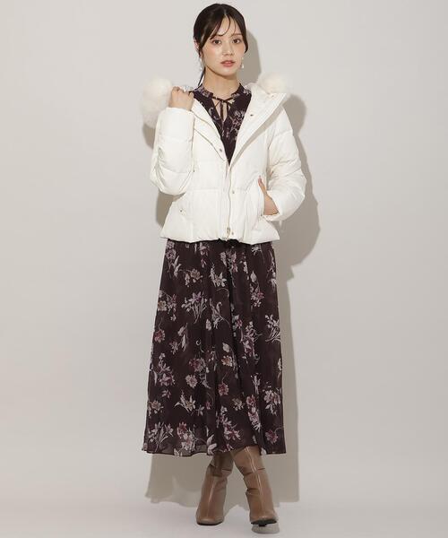 WILLSELECTION（ウィルセレクション）の「フードファーペプラムショートダウン（ダウンジャケット/コート・レディース・ブラック/オフホワイト/ベージュ/ボルドー・FREE）」の10枚目の写真