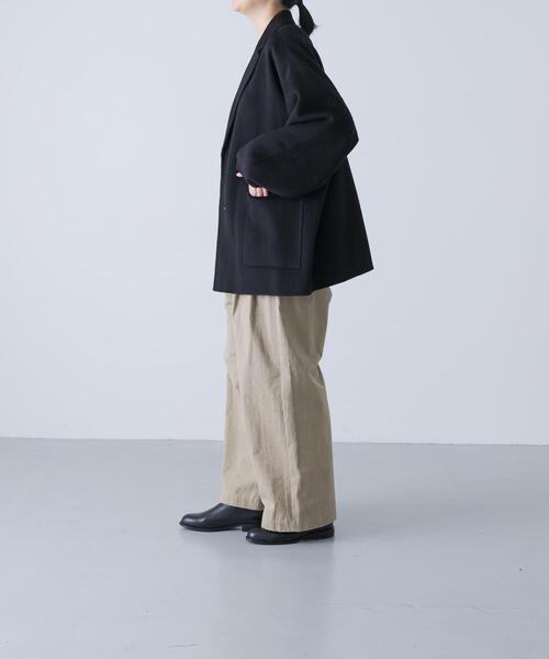 かぐれ（カグレ）の「ウールテーラードショートコート（その他アウター・レディース・チャコールグレー/ブラック/オートミール・FREE）」の16枚目の写真