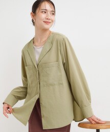 DRESKIP | 【S-LL】大人ヘルシーなこなれ感 オープンカラーシャツ(シャツ/ブラウス)