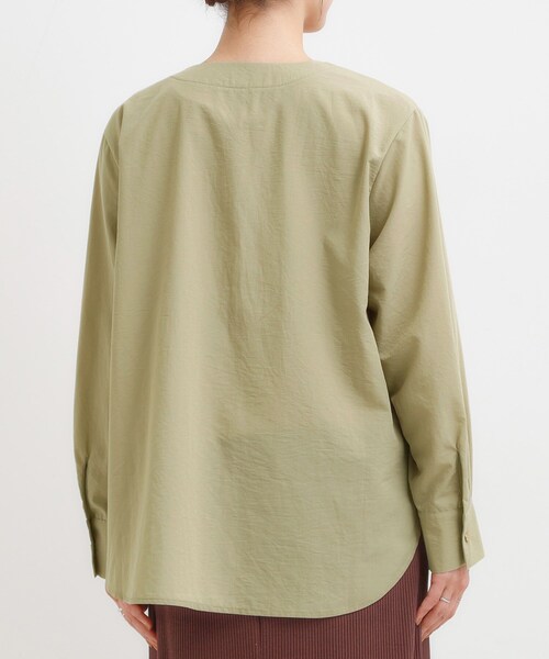 DRESKIP（ドレスキップ）の「【S-LL】大人ヘルシーなこなれ感 オープンカラーシャツ（シャツ/ブラウス・レディース・ベージュ/オリーブ・01/02/03/04）」の13枚目の写真