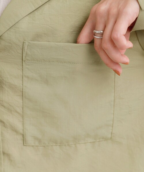 DRESKIP（ドレスキップ）の「【S-LL】大人ヘルシーなこなれ感 オープンカラーシャツ（シャツ/ブラウス・レディース・ベージュ/オリーブ・01/02/03/04）」の15枚目の写真