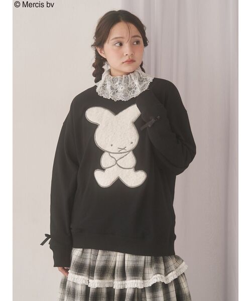 merry jenny（メリージェニー）の「もこもこナインチェスウェット（スウェット・レディース・ブラック/グレー・FREE）」の2枚目の写真