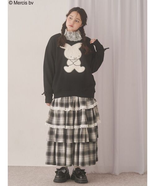 merry jenny（メリージェニー）の「もこもこナインチェスウェット（スウェット・レディース・ブラック/グレー・FREE）」の16枚目の写真