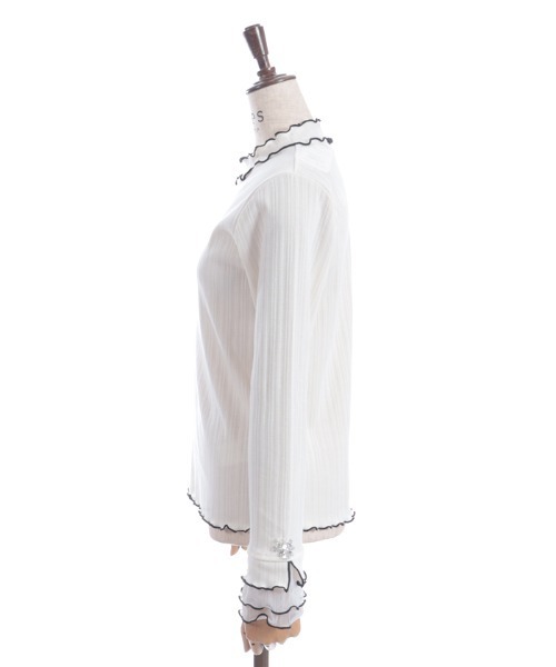 axes femme（アクシーズファム）の「ラメチュールメロープルオーバー（Tシャツ/カットソー・レディース・ダークグリーン/ワイン/ブラック/ダークブラウン/キナリ/パープル/ネイビー・FREE）」の17枚目の写真