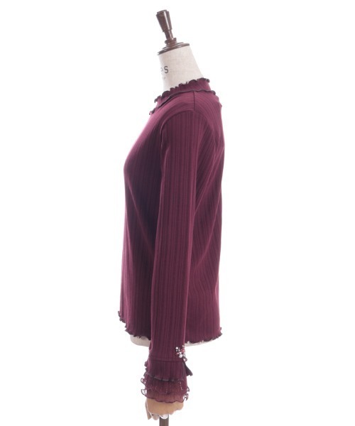 axes femme（アクシーズファム）の「ラメチュールメロープルオーバー（Tシャツ/カットソー・レディース・ダークグリーン/ワイン/ブラック/ダークブラウン/キナリ/パープル/ネイビー・FREE）」の20枚目の写真