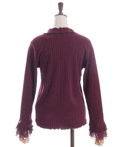 axes femme（アクシーズファム）の「ラメチュールメロープルオーバー（Tシャツ/カットソー・レディース・ダークグリーン/ワイン/ブラック/ダークブラウン/キナリ/パープル/ネイビー・FREE）」の21枚目の写真