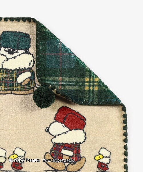 Afternoon Tea(アフタヌーンティー)の「リバーシブルブランケット/PEANUTS/Afternoon Tea Original Tartans(ブランケット・レディース・グリーン・ONE SIZE)」の6枚目の写真