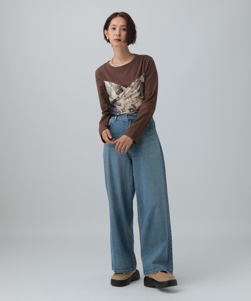 LEPSIM(レプシィム)の「スカーフビスチェ風長袖プルオーバー 603885(Tシャツ/カットソー・レディース・ブラック/ブラウン/アイボリー・FREE)」の6枚目の写真