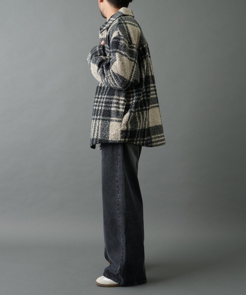 COLONY 2139(コロニートゥーワンスリーナイン)の「チェック圧縮ブークレーCPOジャケット(その他アウター・メンズ・ブラック/ブラウン・LARGE/MEDIUM)」の12枚目の写真