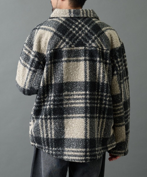 COLONY 2139(コロニートゥーワンスリーナイン)の「チェック圧縮ブークレーCPOジャケット(その他アウター・メンズ・ブラック/ブラウン・LARGE/MEDIUM)」の5枚目の写真