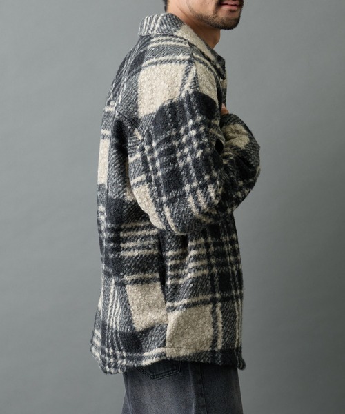 COLONY 2139(コロニートゥーワンスリーナイン)の「チェック圧縮ブークレーCPOジャケット(その他アウター・メンズ・ブラック/ブラウン・LARGE/MEDIUM)」の6枚目の写真