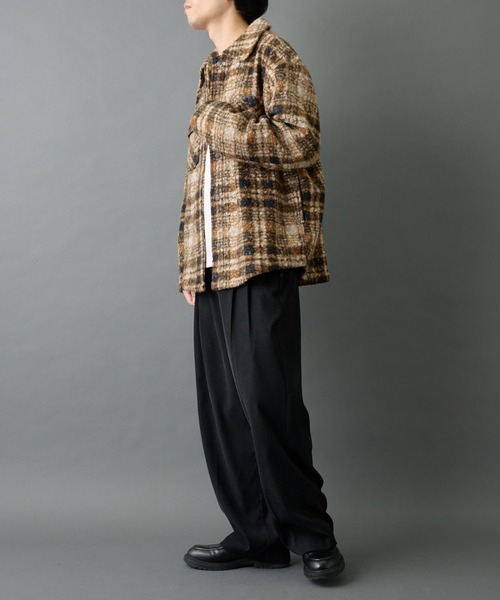 COLONY 2139(コロニートゥーワンスリーナイン)の「チェック圧縮ブークレーCPOジャケット(その他アウター・メンズ・ブラック/ブラウン・LARGE/MEDIUM)」の16枚目の写真