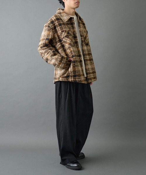 COLONY 2139(コロニートゥーワンスリーナイン)の「チェック圧縮ブークレーCPOジャケット(その他アウター・メンズ・ブラック/ブラウン・LARGE/MEDIUM)」の18枚目の写真