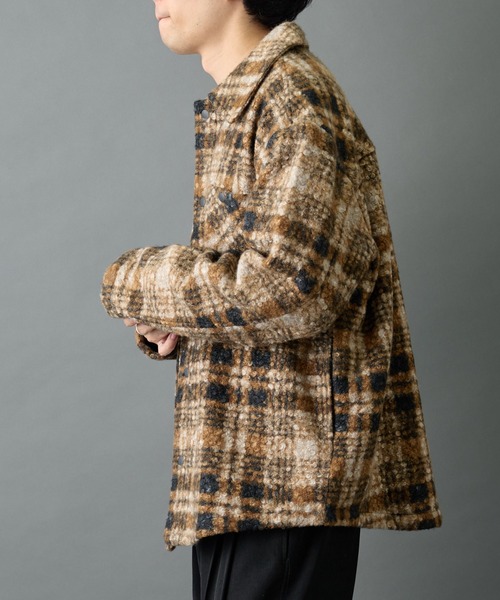 COLONY 2139(コロニートゥーワンスリーナイン)の「チェック圧縮ブークレーCPOジャケット(その他アウター・メンズ・ブラック/ブラウン・LARGE/MEDIUM)」の8枚目の写真