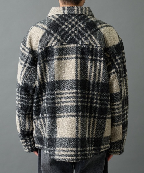 COLONY 2139(コロニートゥーワンスリーナイン)の「チェック圧縮ブークレーCPOジャケット(その他アウター・メンズ・ブラック/ブラウン・LARGE/MEDIUM)」の21枚目の写真