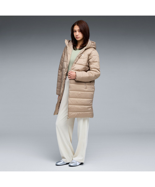 PUMA(プーマ)の「PUMA プーマ ウィメンズ ESS フーデッド パデッド ジャケット(ダウンジャケット/コート・レディース・ベージュ/ブラック・LARGE/MEDIUM/SMALL/X-LARGE)」の4枚目の写真