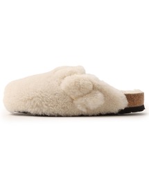 BIRKENSTOCK BOSTON BIG BUCKLE TEDDY EGGSHELL LAF / ビルケンシュトック ボストン ビッグ バックル テディ エッグシェル LAF