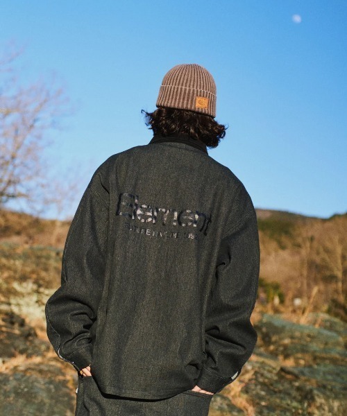 ELEMENT（エレメント）の「ELEMENT メンズ DUTY CHORE JACKET ジャケット 【2025年秋冬モデル】 @autumn/エレメントストレッチデニムブルゾン（ブルゾン・メンズ・ホワイト系その他/ライトブルー/インディゴブルー・MEDIUM/LARGE/X-LARGE）」の2枚目の写真