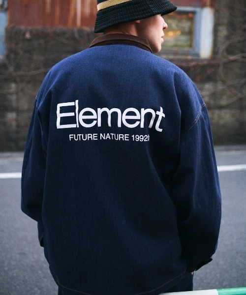 ELEMENT(�G�������g)��ELEMENT �����Y DUTY CHORE JACKET �W���P�b�g �y2025�N�H�~���f���z @autumn/�G�������g�X�g���b�`�f�j���u���]��(�u���]��)