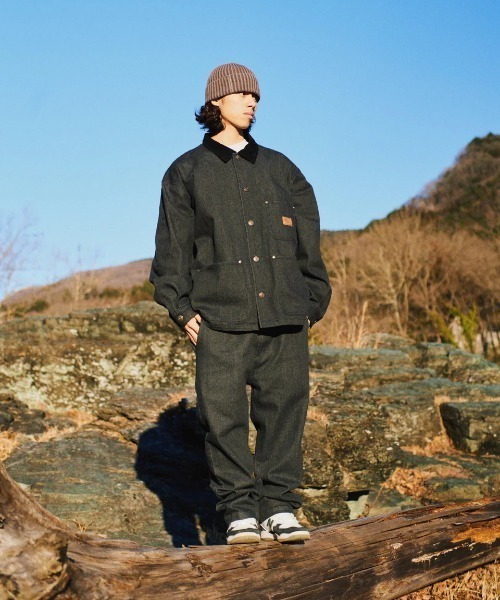 ELEMENT（エレメント）の「ELEMENT メンズ DUTY CHORE JACKET ジャケット 【2025年秋冬モデル】 @autumn/エレメントストレッチデニムブルゾン（ブルゾン・メンズ・ホワイト系その他/ライトブルー/インディゴブルー・MEDIUM/LARGE/X-LARGE）」の6枚目の写真