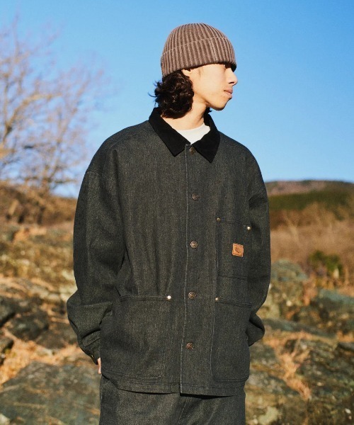 ELEMENT（エレメント）の「ELEMENT メンズ DUTY CHORE JACKET ジャケット 【2025年秋冬モデル】 @autumn/エレメントストレッチデニムブルゾン（ブルゾン・メンズ・ホワイト系その他/ライトブルー/インディゴブルー・MEDIUM/LARGE/X-LARGE）」の7枚目の写真
